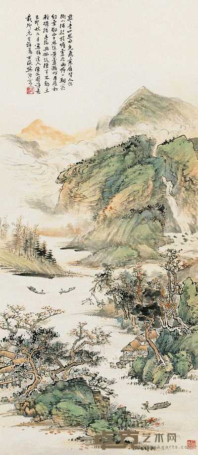 樊浩霖 1939年作 渔父图 立轴 106×46cm